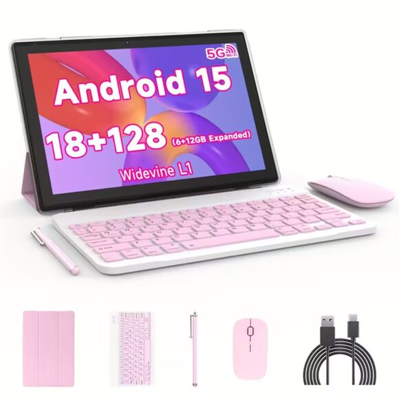 Pink Android Tablet Bundle • Keyboard & Mouse Set - Picture 10 of 10